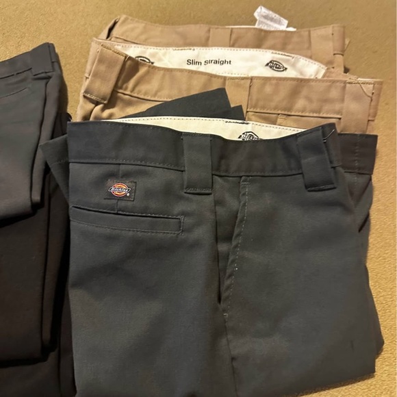 Dickies Boy’s Chinos in Charcoal and Khaki - Picture 1 of 1